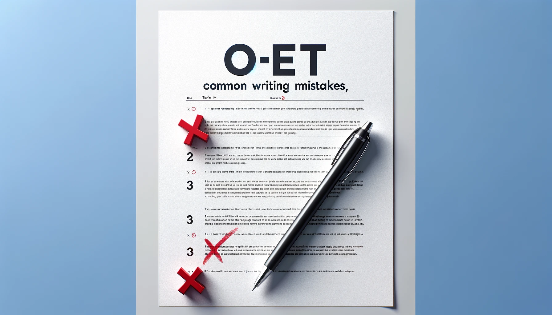 Commonly found mistakes in OET